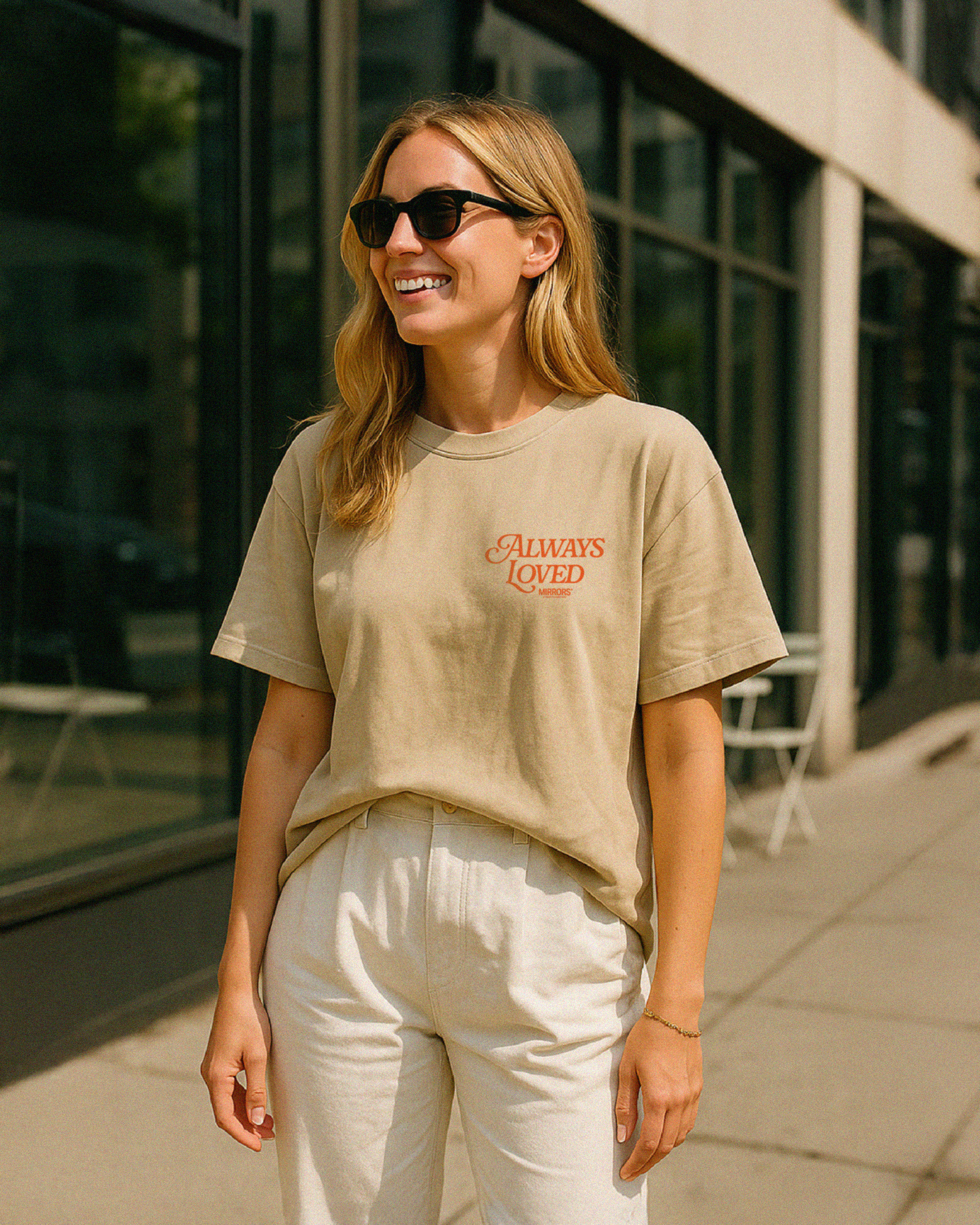 Always Loved Beige Loose Tee – Mirrors®