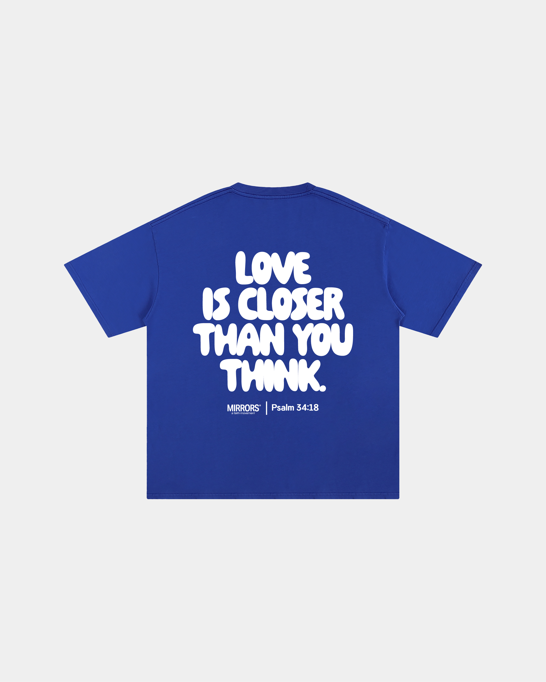 Closer Than You Think Blue Loose Fit Tee – Mirrors®
