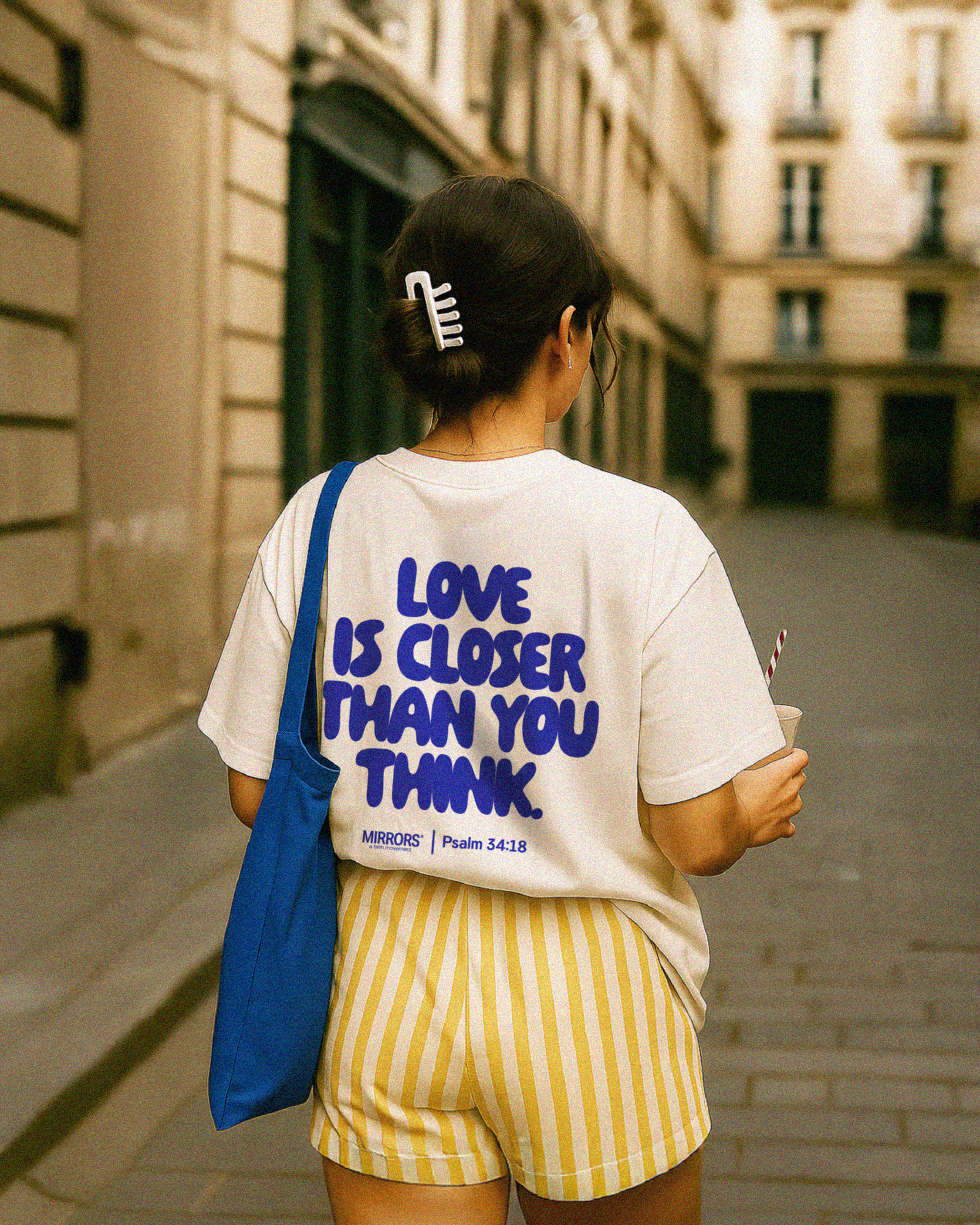 Closer Than You Think White Loose Fit Tee – Mirrors®