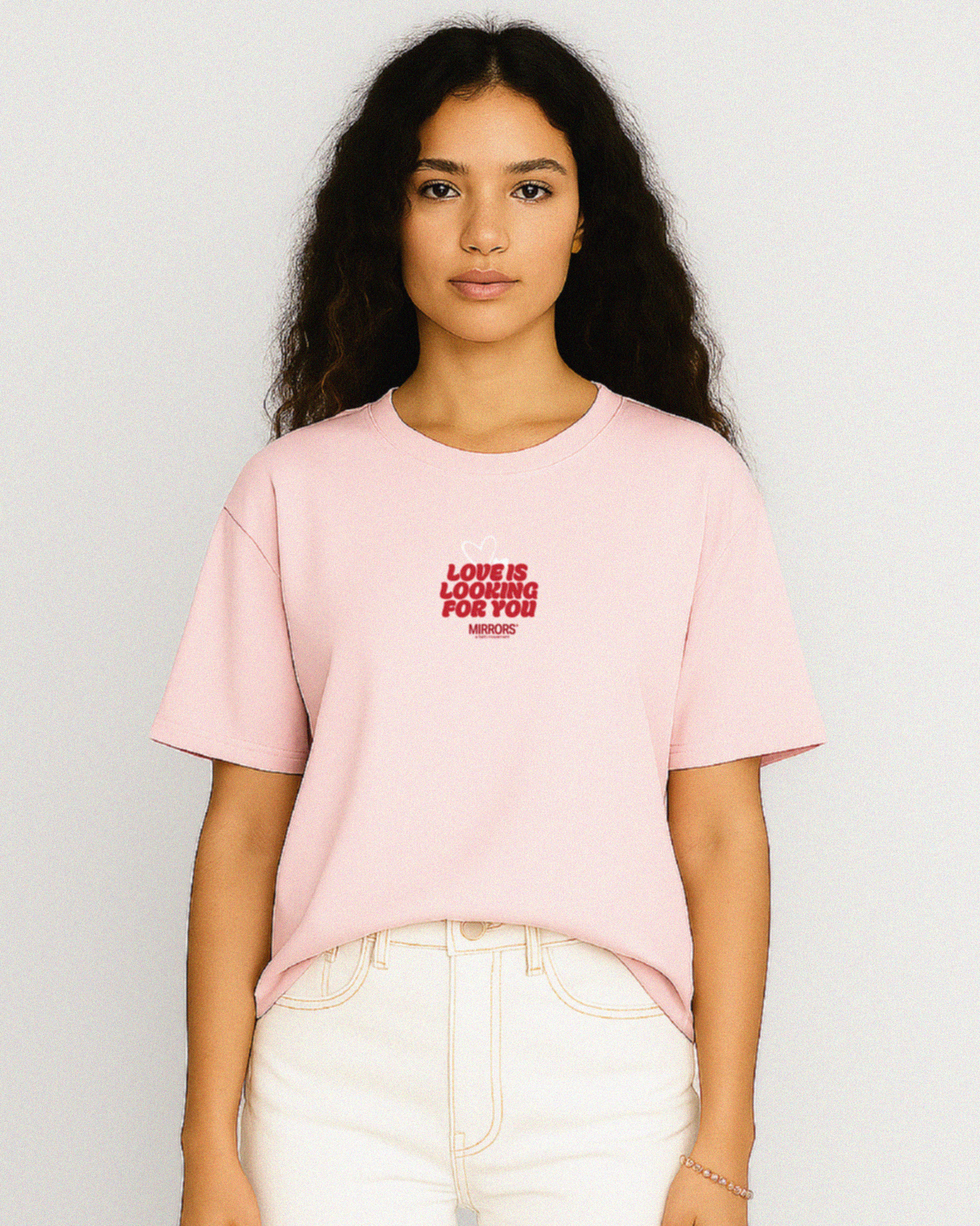 Love is Looking For You Rose Loose Fit Tee – Mirrors®