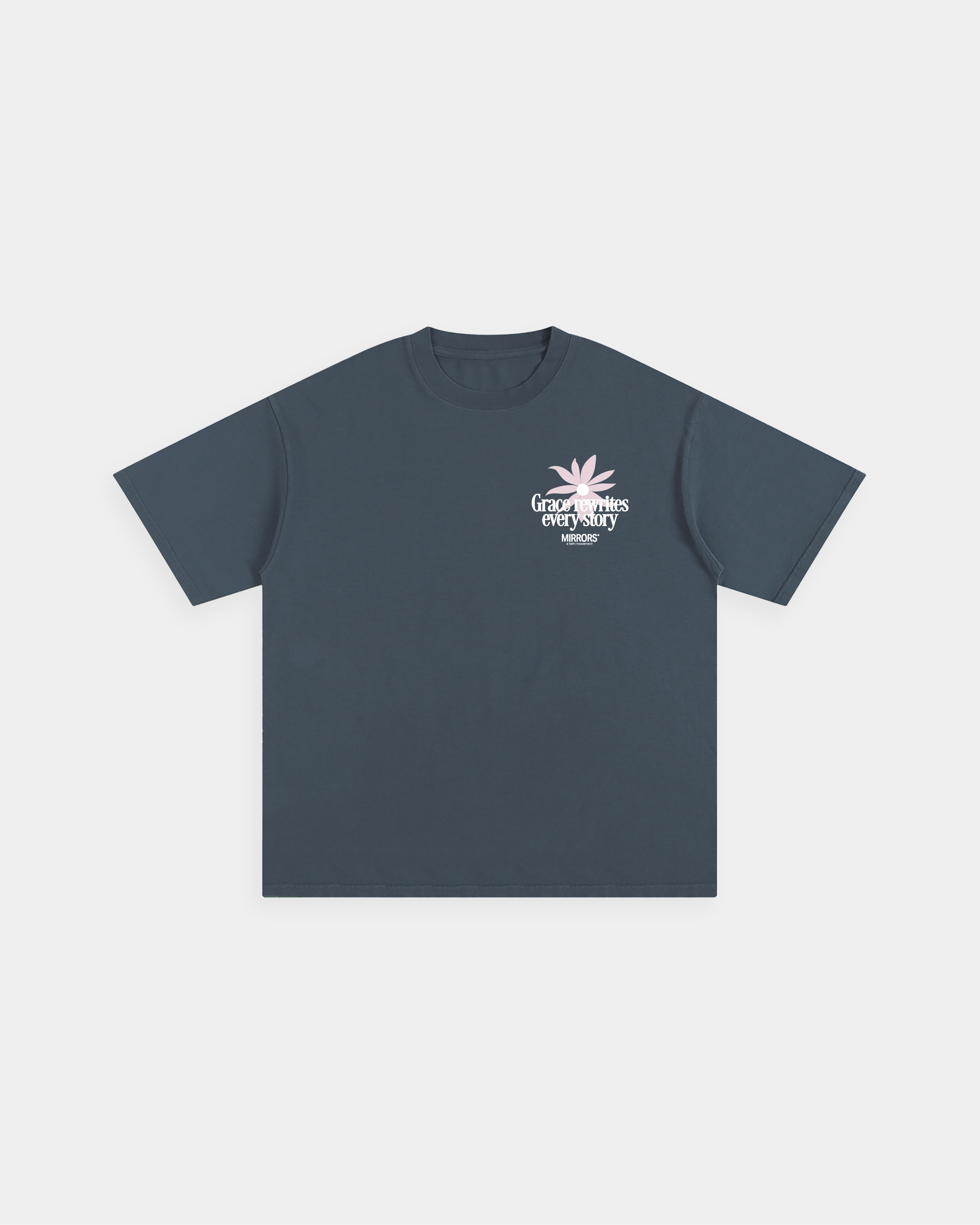 Grace Rewrites Gray Loose Fit Tee – Mirrors®