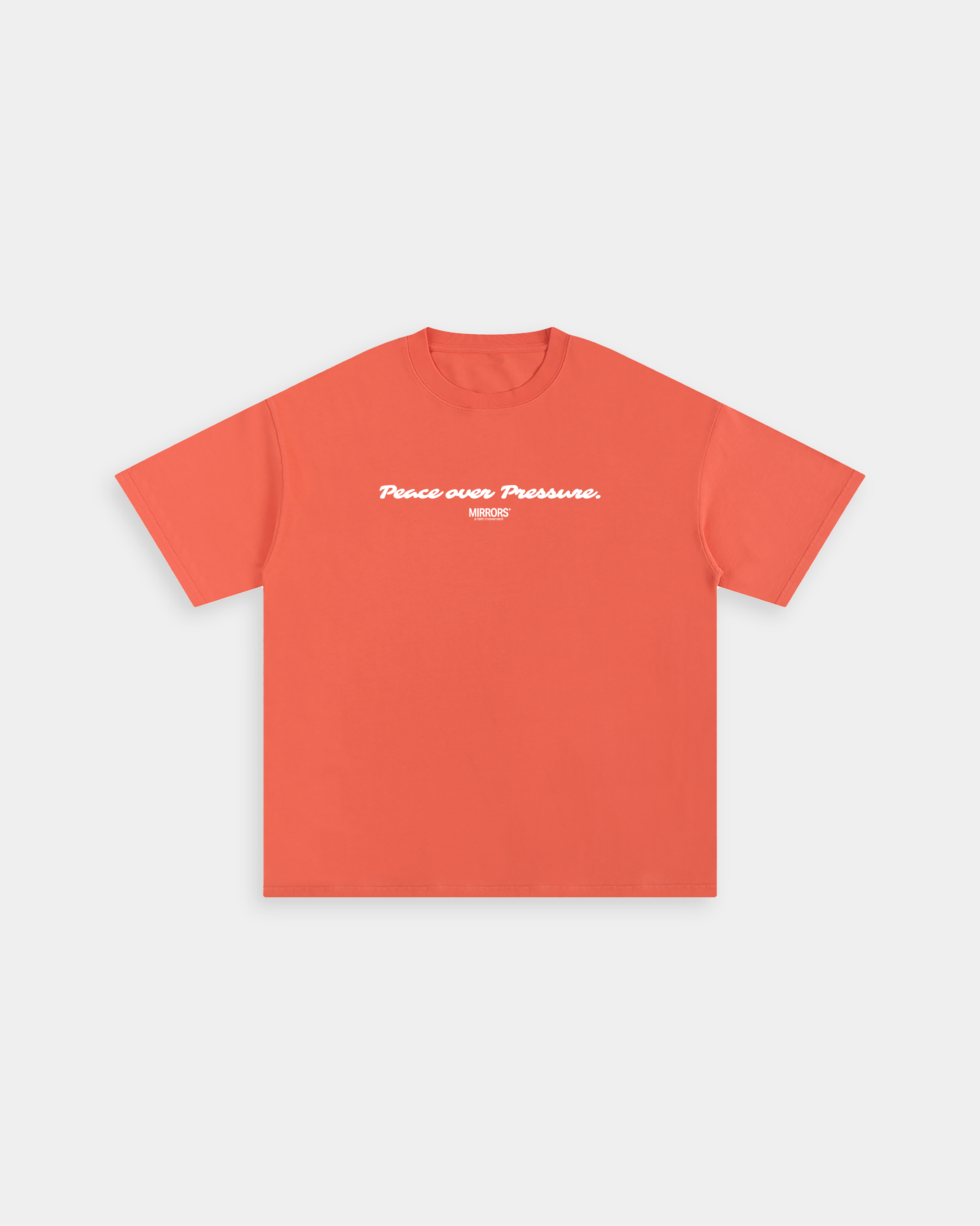 Peace Over Pressure Coral Pink Loose Tee – Mirrors®